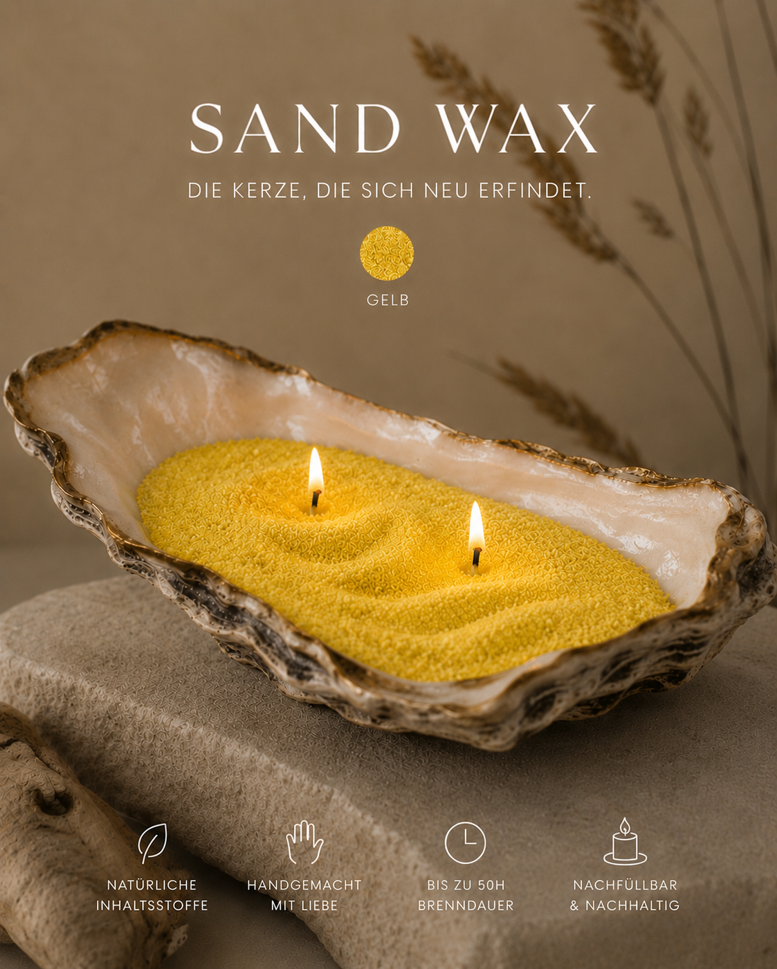 Sandwachs für kreative Kerzen